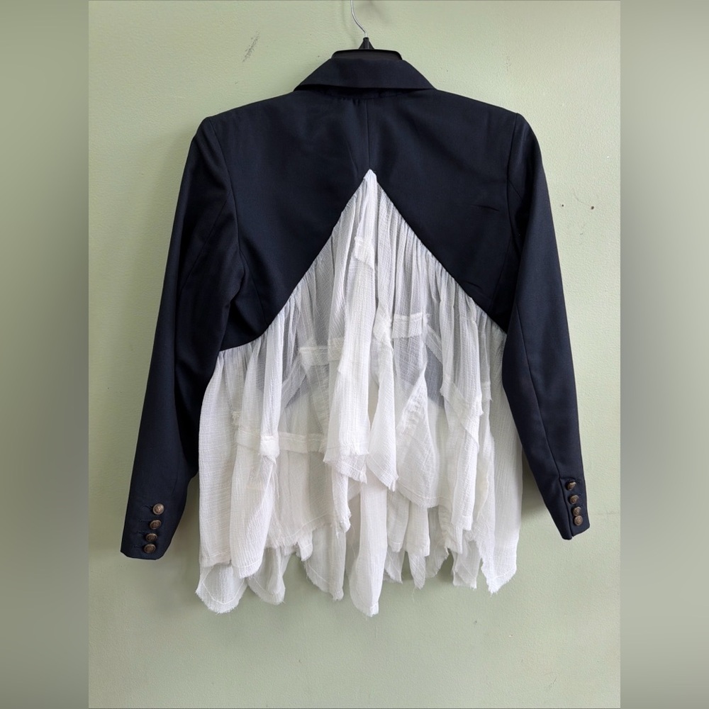 Free People Ballet School Collegiate Ruffles Romantic Blazer Jacket - Picture 8 of 8